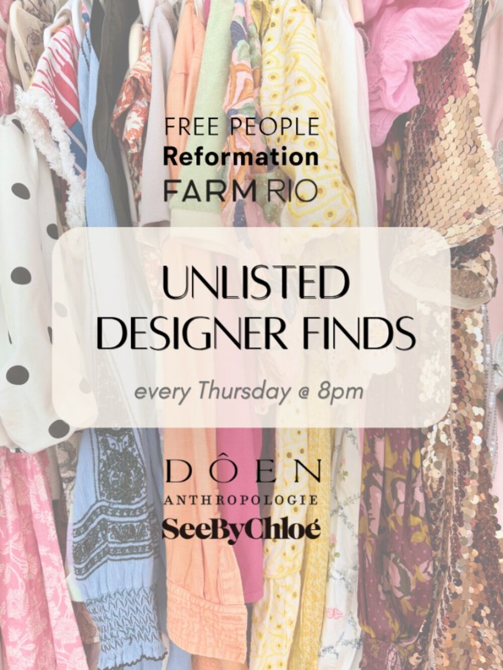 UNLISTED DESIGNER FINDS for Live Show 💗